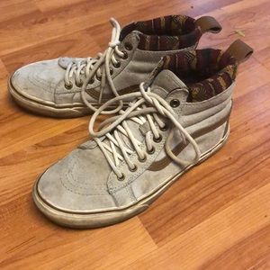 Vans high top tribal print